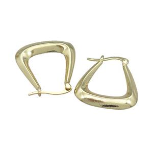 Copper Latchback Earrings Gold Plated, approx 4.5mm, 23-27mm