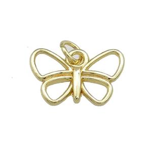 Copper Butterfly Pendant 18K Gold Plated, approx 11-16mm