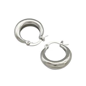 Copper Latchback Earrings Platinum Plated, approx 18mm