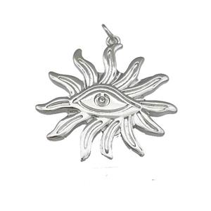 Evil Eye Charms Copper Pendant Platinum Plated, approx 30mm