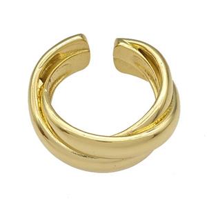 Copper Rings Gold Plated, approx 9mm, 18mm dia