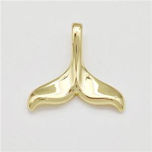 Copper Shark-tail Pendant Gold Plated, approx 15mm