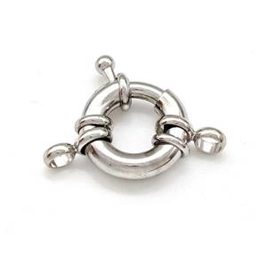 Copper Clasp Buoy Platinum Plated, approx 13mm