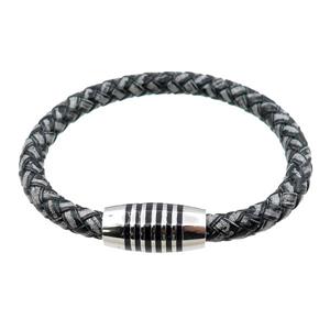 PU leather bracelets with magnetic clasp, approx 6mm, 55mm dia