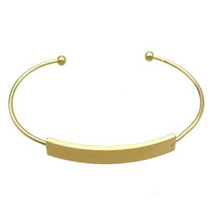 copper bangle, adjustable, gold plated, approx 1.5mm thickness, 7mm, 60mm dia
