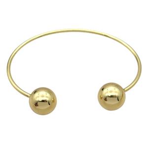 copper bangle, adjustable, gold plated, approx 2.5mm thickness, 60mm dia