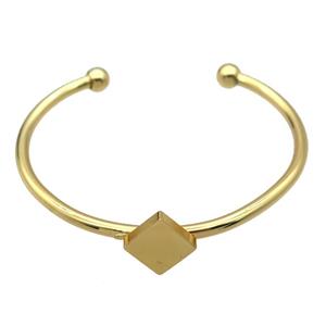 copper adjustable bangle, gold plated, approx 3mm thickness, 60mm dia