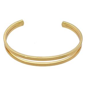 copper bangle, adjustable, gold plated, approx 6-9mm, 60mm dia