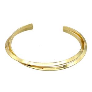 copper bangle, adjustable, gold plated, approx 6mm, 60mm dia