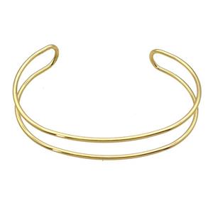 copper bangle, adjustable, gold plated, approx 11mm, 60mm dia