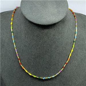 seed Glass Necklace, approx 2mm, 40-45cm length