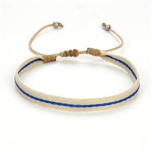 Handmade braid Bracelet, adjustable, approx 6mm, 16-24cm length
