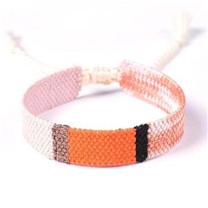 Handmade braid Bracelet, adjustable, approx 12mm, 14-22cm length