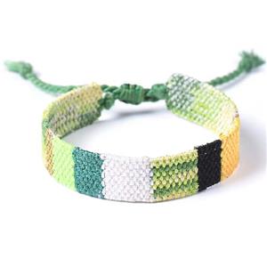 Handmade braid Bracelet, adjustable, multicolor, approx 12mm, 14-22cm length