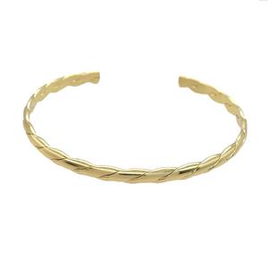 Copper Bangle Gold Plated, approx 5mm, 55-60mm