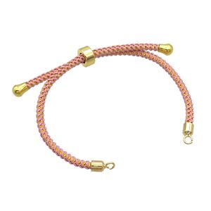 Pink Nylon Bracelet Chain, approx 3mm