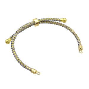 Gray Nylon Bracelet Chain, approx 3mm