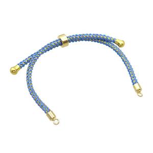 Blue Nylon Bracelet Chain, approx 3mm