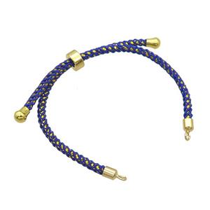 Deepblue Nylon Bracelet Chain, approx 3mm