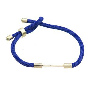 Royalblue Nylon Bracelet Chain, approx 3mm, 18-22cm length