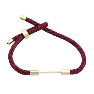 DarkRed Nylon Bracelet Chain, approx 3mm, 18-22cm length