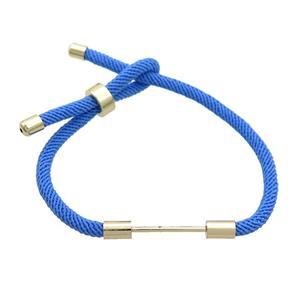 Skyblue Nylon Bracelet Chain, approx 3mm, 18-22cm length