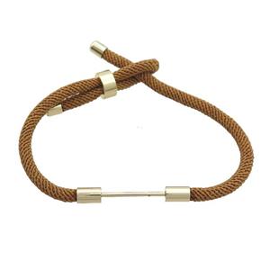 Brown Nylon Bracelet Chain, approx 3mm, 18-22cm length