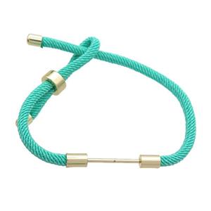Mintgreen Nylon Bracelet Chain, approx 3mm, 18-22cm length