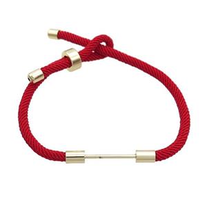 Red Nylon Bracelet Chain, approx 3mm, 18-22cm length