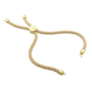 Beige Nylon Bracelet Cord, approx 3mm, 20cm length