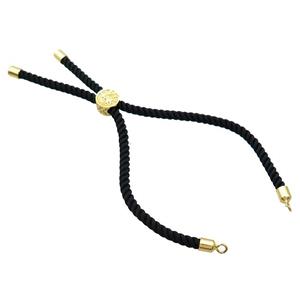 Black Nylon Bracelet Cord, approx 3mm, 20cm length