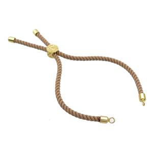 Coffee Nylon Bracelet Cord, approx 3mm, 20cm length