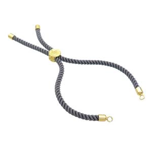 Gray Nylon Bracelet Cord, approx 3mm, 20cm length