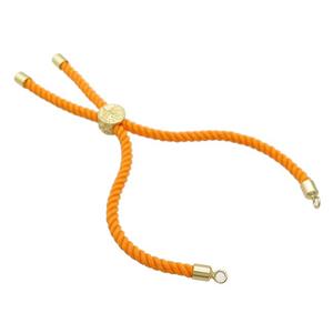 Orange Nylon Bracelet Cord, approx 3mm, 20cm length