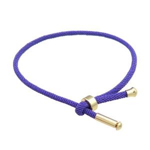 Purple Nylon Bracelet Adjustable, approx 3mm