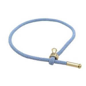 Lt.Blue Nylon Bracelet Adjustable, approx 3mm