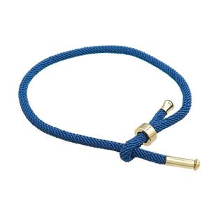 Nylon Bracelet Adjustable Blue, approx 3mm