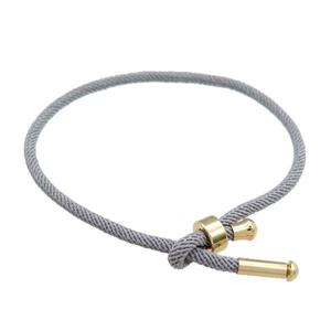 Gray Nylon Bracelet Adjustable, approx 3mm