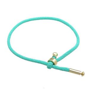 Green Nylon Bracelet Adjustable, approx 3mm