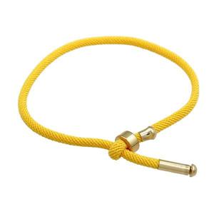 Gold Nylon Bracelet Adjustable, approx 3mm