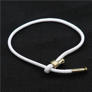 White Nylon Bracelet Adjustable, approx 3mm