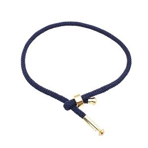 Nylon Rope Bracelet Adjustable, approx 3mm