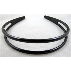 Black Plastic Hair Bands, 13x15cm