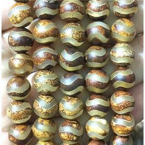 round tibetan agate beads, approx 10mm dia