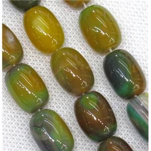 yellow Agate barrel Beads, approx 13x18mm, 22pcs per st