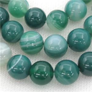 round green striped Agate Beads, approx 16mm dia