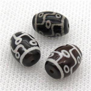 tibetan DZi barrel beads, approx 10x14mm