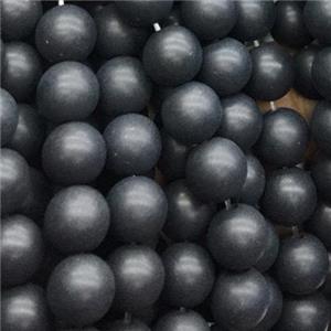 round matte black Onyx Agate Beads, approx 14mm dia