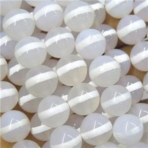 round white Tibetan Agate Beads, line, approx 10mm dia