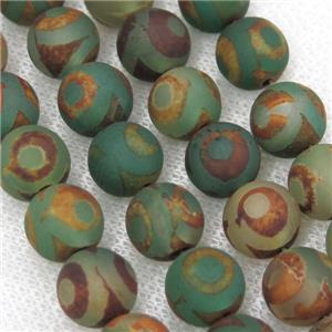 round green Tibetan Agate Beads, eye, matte, approx 6mm dia